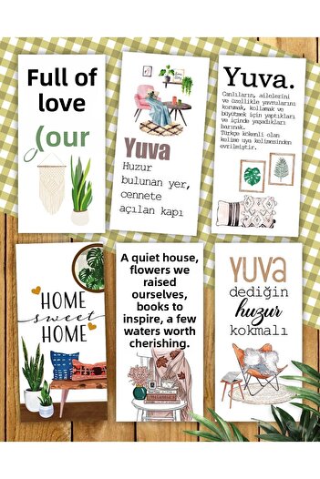 Pankart Evi - Yuva Motto 6-Piece Presentation Card