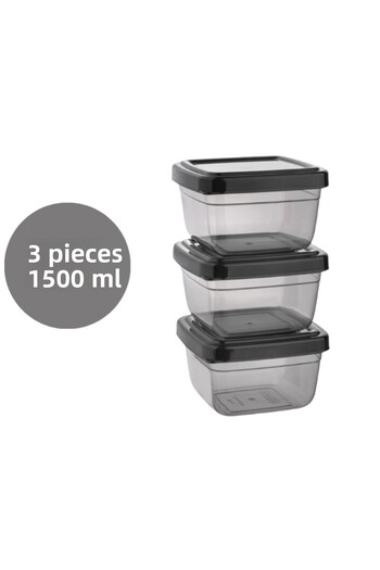 Loremp Storage Container 3Pcs 1500ml Storage Box Organizer Storage