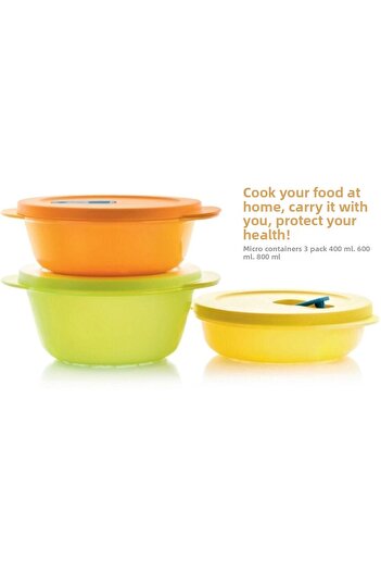Tupperware Micro Containers Set Hsgl for Microwave Oven