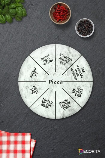 Decorita Pizza Serving Plate| Stone Look| Mottolu Pizza Plate| Diameter 32cm