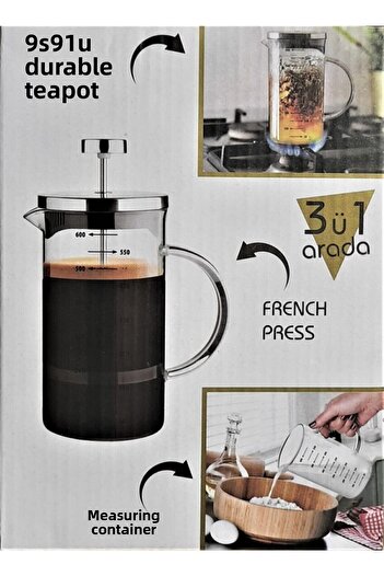 Cambu My Bottle 3 in 1 Borosilicate French Press 600 ml