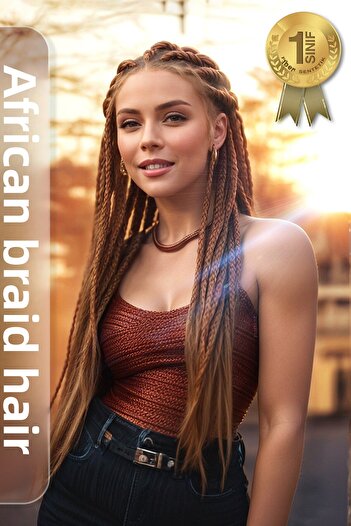 KONAK PERUK Red Copper Fiber Synthetic Hair for African Braid Rasta and Box Braid
