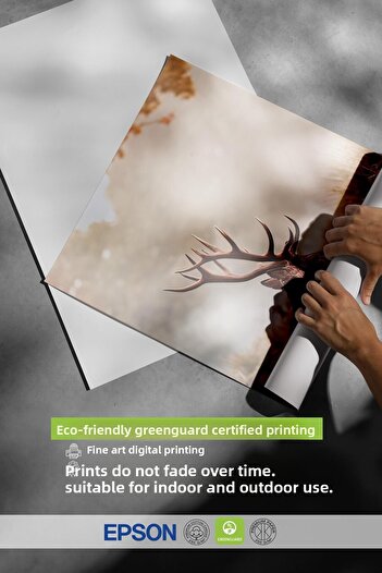 Postifull Red Deer Poster, Unframed Wall Poster, Vertical Wall Painting Comfort Series No: 108351