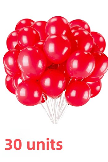 Baloncu Dede Red Balloon 30 Pieces Helium Compatible Balloon Lover and Special Day Balloon