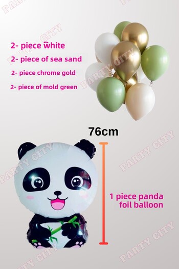 Party City Panda Foil Balloon Set; Birthday Balloon Concept