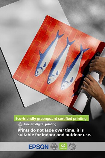 Postifull Frameless Wall Poster, Goby, Illustration, Red Color Poster, 2025 Summer Selection, No:1