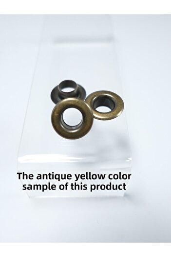 Klinkshop No 31 Eyelet Hammer Application Apparatus and 7 Pieces 17 Mm Antique Yellow Eyelet Kit - Stainless Brass