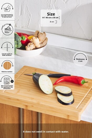 Karaca 40 cm Brown Bamboo Cutting Board - Lalin Counter Top