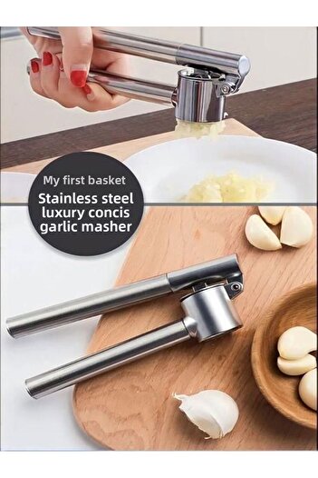 VANCL Essu14 - Stainless Steel, Koncıs Garlic Crusher