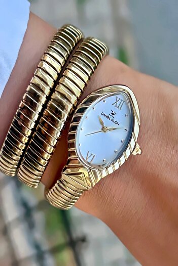 Daniel Klein Yeni Sezon Çelik Kordon Yılan modeli Kadın Kol Saati 3ATMResistant 2 Yıl Garantili+Bileklik Hediyeli