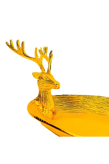 Bin Shihoun Oval Tray with Handles Inspired by Deer Horns 20CM