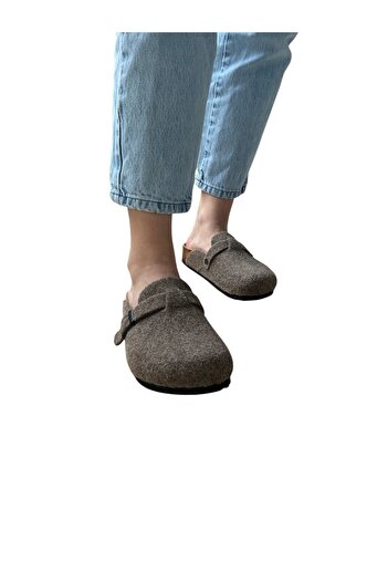 COMFORT OF PANTOFOLE Кавові зимові повстяні капці