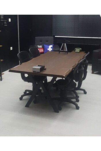 NT Concept Ntconcept Vinne Masif Doğal Ağaç Toplantı Ve Ofis Masası(85cm-160cm)