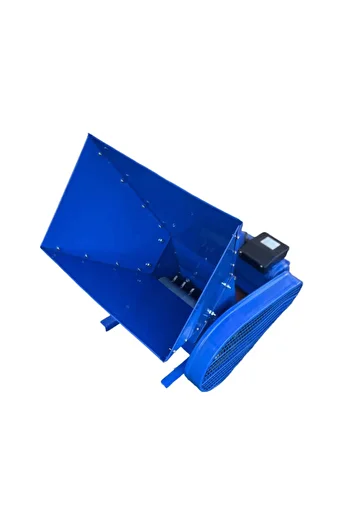 Blasko Electric Grape Crusher MX522, 3Kw, 500–800Kg/Hour, Inclined Bowl, 230V Motor, Blue