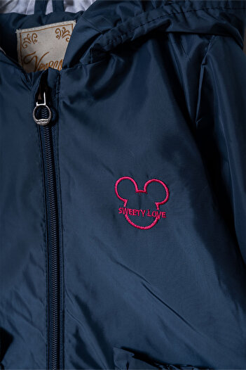 Verscon Girl's Hooded Embroidered Windbreaker & Raincoat 2 - 6 Years