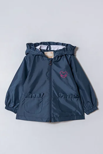 Verscon Girl's Hooded Embroidered Windbreaker & Raincoat 2 - 6 Years