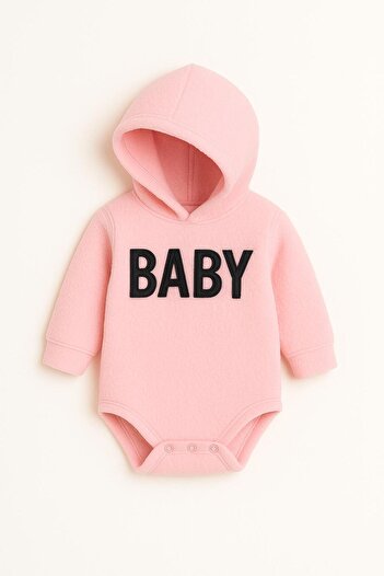 nevrankids Welsoft Plush Hooded Bodysuit - Pink