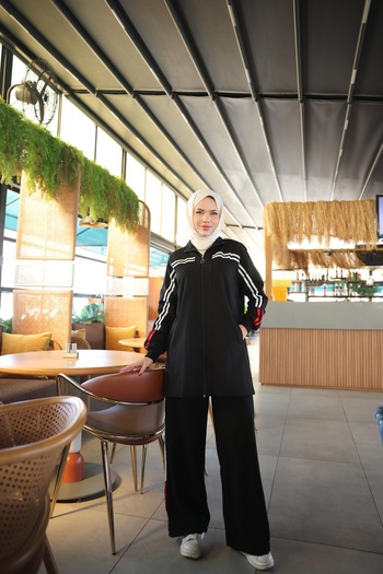 Wovi Γυναικείο Σετ Αθλητικής Φόρμας Hijab με φερμουάρ
