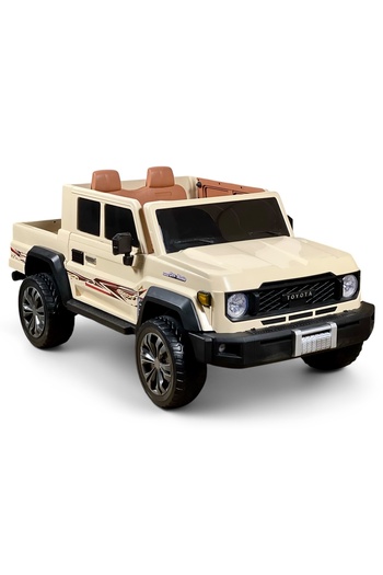 ALBADER Electric Car Land Cruiser Pickup For Kids, Kids Cars to Drive, LED, Kids Car 12V with 2 Big Motors