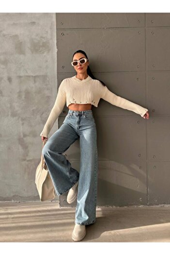 LAMİRA KAR PALAZZO High Waist Wide Leg trousers
