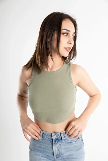 Mood Lab Women's Camisole Hollow Out Fitted Crop Top Tank Top