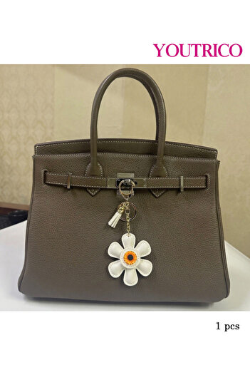 Youtrico 1pcs Leather Sunflower Cute Cartoon Handmade Bag Charm, Keychain