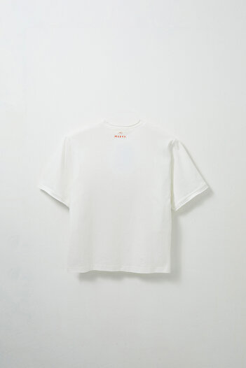 Marvy Pizza Margarita Baskılı Oversize Tshirt