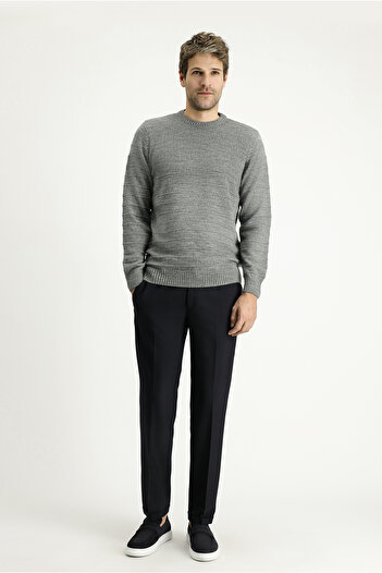 Kiğılı Patterned Slim Fit Crew Neck Knitwear Sweater