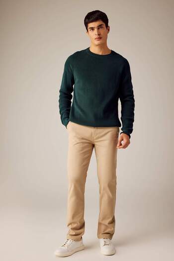 DeFacto Standard Fit Regular Cut Crew Neck Basic Plain Knitwear Sweater A8458Ax24Sp