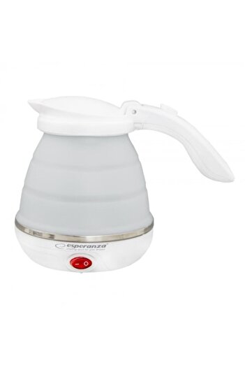 ESPERANZA Foldable Kettle, Esperanza, Silicone, EKK023, 750W, White