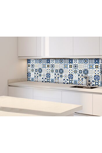 DECOMALL Suya Dayanıklı 100X100 CM Mutfak Banyo Zemin Mermer Fayans Yapışkanlı Folyo (LAMİNASYONLU) CODE 193