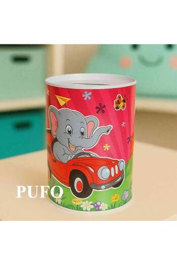 PUFO Happy Elephant decorative metal piggy bank, 15 x 10 cm