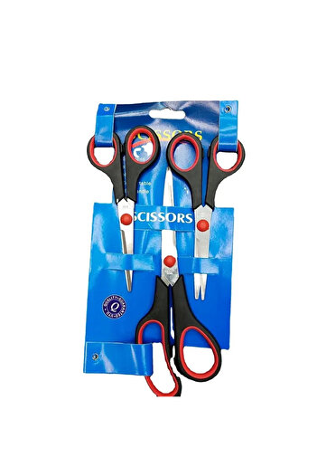 Choice black 3Pcs Stainless Steel Scissors Student Stationery Scissor Household Multi Functional Office Tai