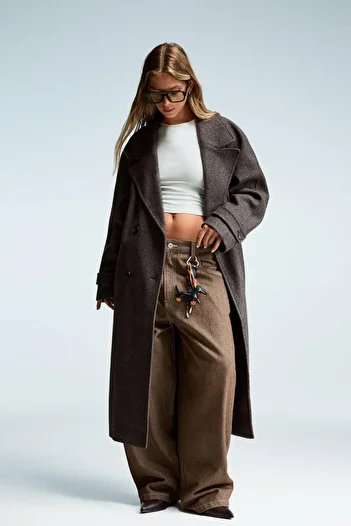 Bershka Soft trench coat with belt