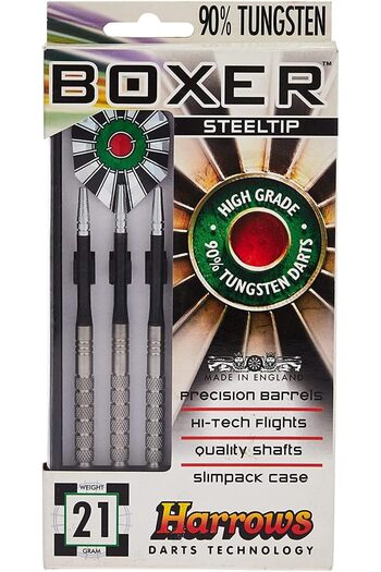 Harrows Bd6112252 Unisex Adult Boxer Tungsten Darts - Silver, 22 g