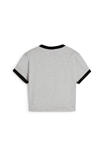 Puma Womens DOWNTOWN Graphic Baby Tee - Gray