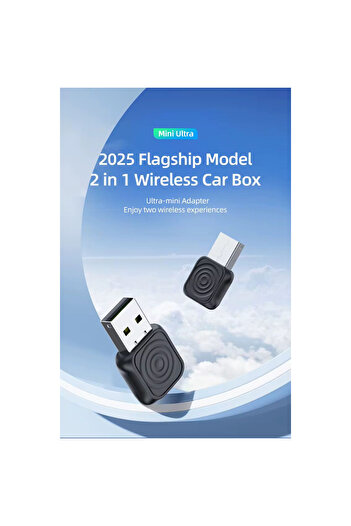Tradeo صندوق سيارة لاسلكي صغير الحجم 2 في 1 - محول رائد لعام 2025، اتصال تلقائي سريع من 5 إلى 10 ثوانٍ، فائق الصغر