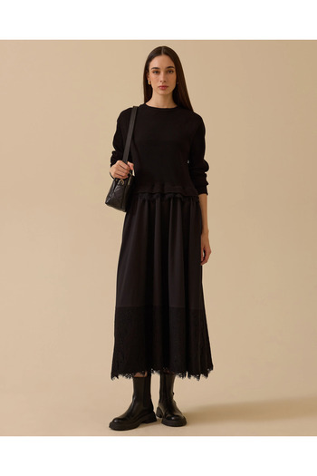 SCL Two Piece Look Dress with Lace Detail