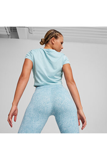 Puma Womens Studio Yogini Lite Twist Training Tee - Blue