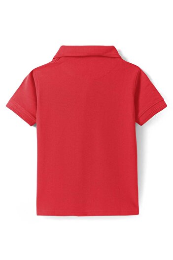 Pine kids Half Sleeves Solid Color Polo Shirt - Red
