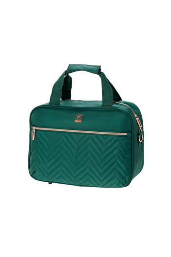 Diplomat Geantă de călătorie Monaco, 40x28x15 cm, bagaj de mână Wizz Air, poliester, verde