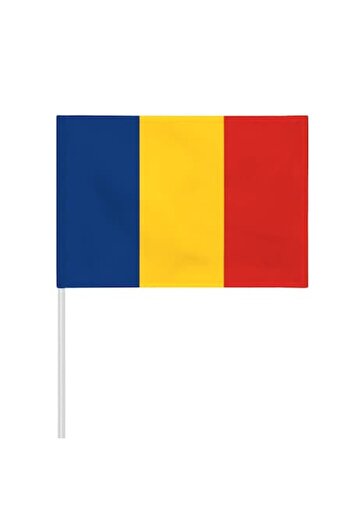 OEM Romanian Flag with Support, 30x45cm, Multicolor