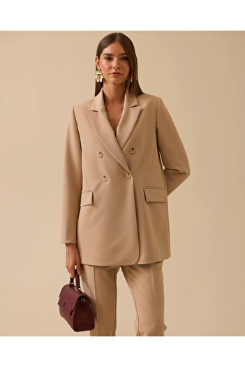 SEÇİL Buttoned Double Breasted Classic Jacket