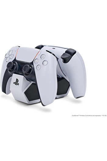 Generic Twin Controller Charging Station for PS5 | Fast Dual Wireless Charging Dock with AC Adapter