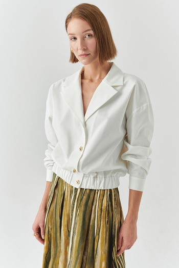 Exquise Jacket Collar Regular Long Sleeve Cotton Jacket