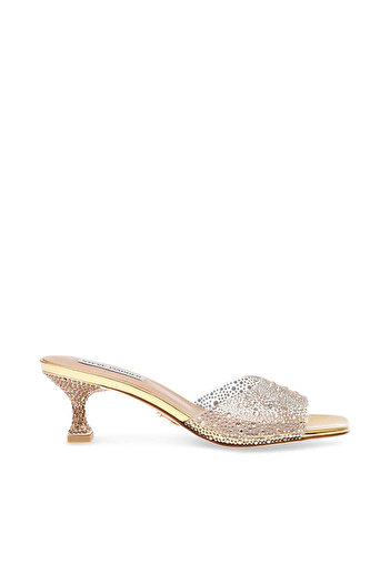 Steve Madden Womens Asha Gold Heels