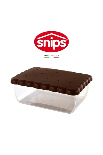 Snips Biscuit Saver Rectangle with Freshness Lid – Brown, 100% Made in Italy
