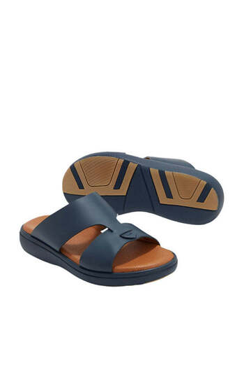Steve Madden Mens Stht-242 Navy Blue Arabic Sandals