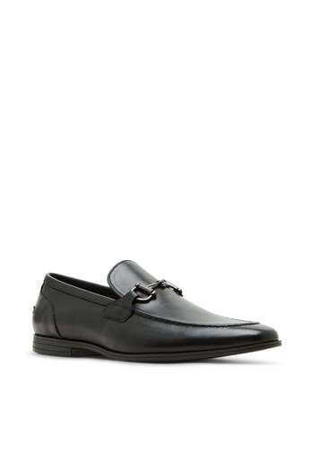 Steve Madden Mens P-Delhay Black Leather Loafers & Moccasins