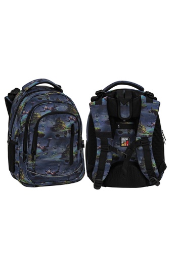zola Ergonomic school bag, 39x27x20 cm, multiple compartments, pockets, reflective, Fortnite
